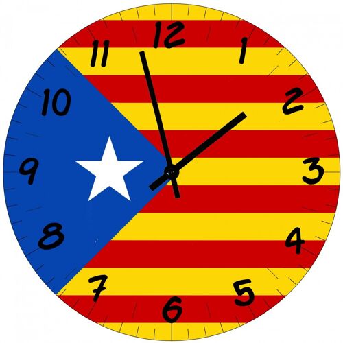 Horloge murale drapeau catalan  CBKréation  Verre  29 cm