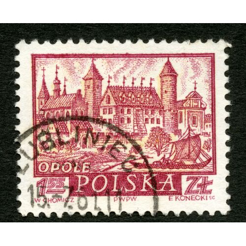 Timbre Oblitéré Polska, Opole, Chomicz, Konecki, 1,55 Zl