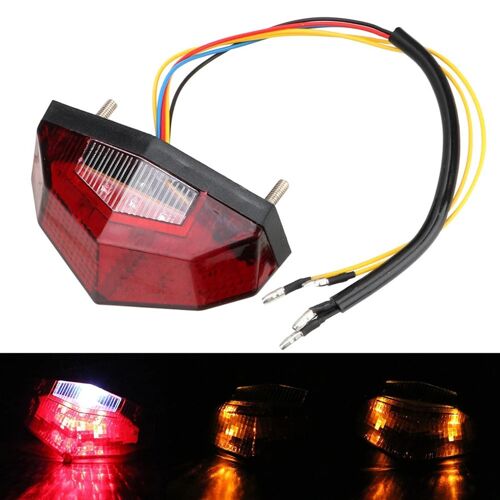 Clignotant De Frein De Moto Led 12v, Clignotant Arrière, Lampe Intégrée