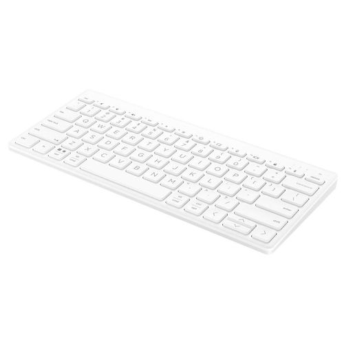 HP 350 Compact Multi-Device - Clavier - sans fil - Bluetooth 5.2 - Français - blanc - emballage recyclable