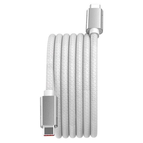 XtremeMac X-Magnet - Câble USB - 24 pin USB-C (M) pour 24 pin USB-C (M) - USB 2.0 - 1.5 m - chargement rapide jusqu'à 60 W, magnétique - blanc