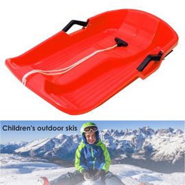 Traîneau À Neige Robuste Pour Enfants Garçons Filles Adultes, Avec Poignées De Sécurité Et Curseur De Sable En Corde De Traction