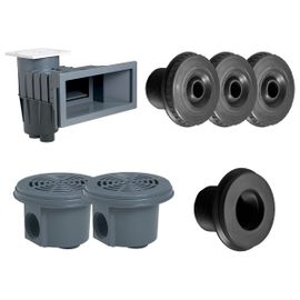 Kit pi?ces ? sceller Gris Fonc? pour piscine 8 x 4 m - Hayward