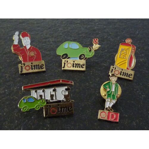 Lot De 5 Pin's "Shell"