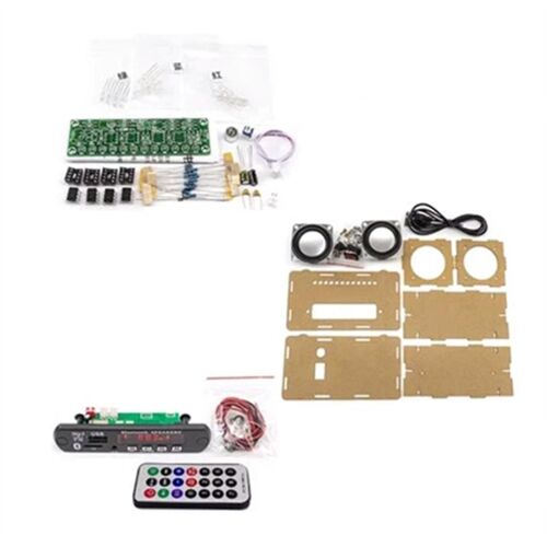 Kit de haut-parleurs Bluetooth bricolage avec radio FM Projet de soudure bricolage Pratique Assemblage de soudure Kit électronique bricolage Haut-parleur 2x3W B