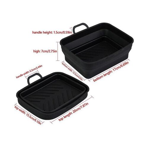 4pcs Plateau En Silicone Pliable Pour Ninja Ag301 Foodi Basket Réutilisable Liner Dish Accessoires De Cuisine