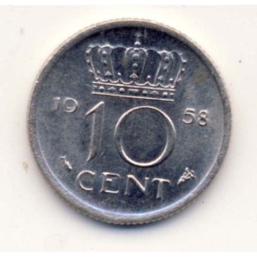 Pièce 10 Cent Nederland  (Pays-Bas, Hollande) 1958