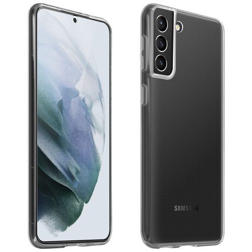 Coque Samsung Galaxy S21 Plus Souple Film Verre Trempé Dureté 9H transparent