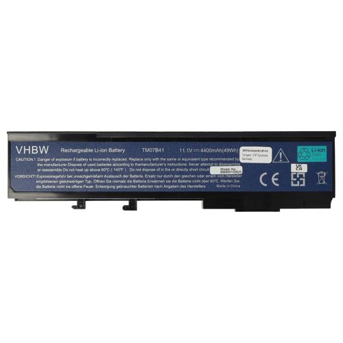 vhbw Batterie remplacement pour Acer BTP-AOJ1, BTP-APJ1, BTP-AQJ1, BTP-ARJ1, BTP-AS3620, BTP-ASJ1 pour ordinateur portable (4400mAh, 11,1V, Li-ion)