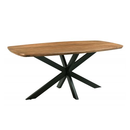 Skagen-Table À Manger Ovale 6/8 Personnes, L.180 Cm, Manguier Massif
