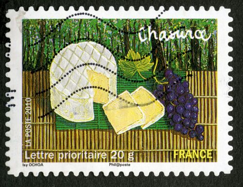 Timbre Oblitéré Chaource, La Poste 2010, Lettre Prioritaire 20 G, France, Isy Ochoa,