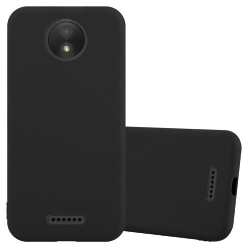 Cadorabo Housse compatible avec Motorola MOTO C PLUS en CANDY NOIR - Étui de protection en silicone TPU flexible