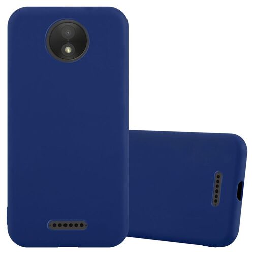 Cadorabo Housse compatible avec Motorola MOTO C PLUS en CANDY BLEU FONCÉ - Étui de protection en silicone TPU flexible