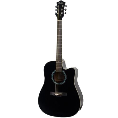 Fazley Fe118cbk Guitare Folk Électro-Acoustique (Noir)