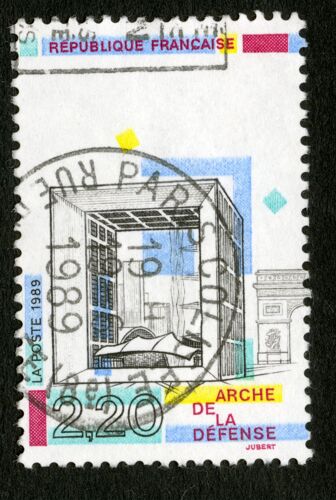 Timbre Oblitéré Arche De La Défense, La Poste 1989, Jubert, République Française, 2,20