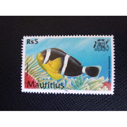 Timbre Ile Maurice Y T 951 Poisson-Anémone De Maurice (Amphiprion Chrysogaster) 2000 ( 170808 )