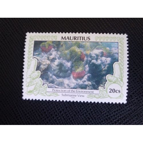 Timbre Ile Maurice Y T 858 Récif Tropical 1996 ( 170808 )
