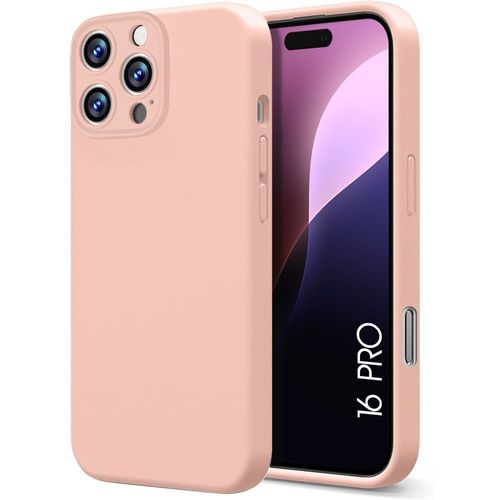 Coque Pour Iphone 16 Pro, Silicone Mat Housse Protection Ultra Slim Souple - Rose - E.F.Connection