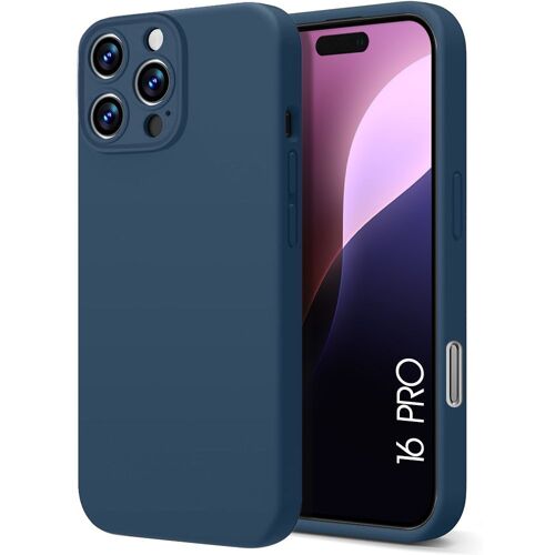 Coque Pour Iphone 16 Pro - Protection Silicone Liquide Bleu Marine Anti-Rayures - E.F.Connection