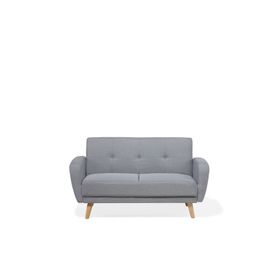 Canapé Convertible 2 Places En Tissu Gris Florli