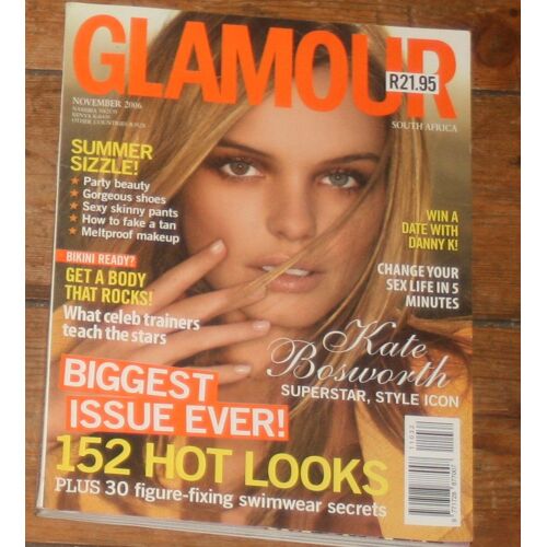Glamour ( South Africa Magazin ) Ashlee Simpson 1p/ Rihanna 1p/ Hilary Duff 2p/ Kate Bosworth 4p/ Clive Owen 3p/ Mary J Blige 3p/ Charlize Theron 2p/  32