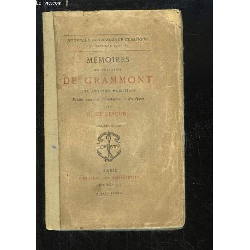 Mémoires Du Chevalier De Grammont