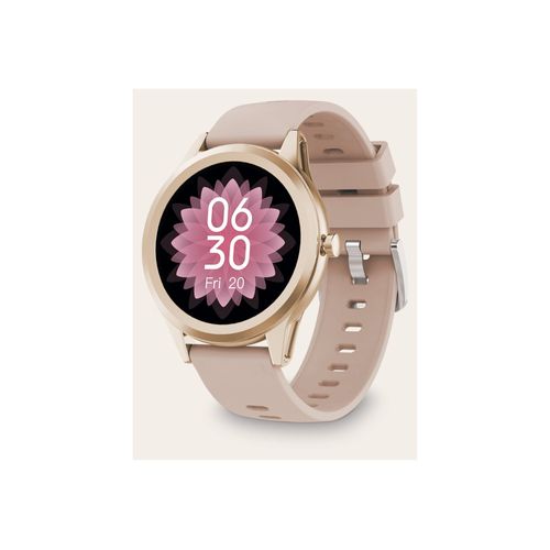 Ksix Globe - 43 mm - Montre connectée avec bracelet - silicone - affichage 1.28" - Bluetooth - rose
