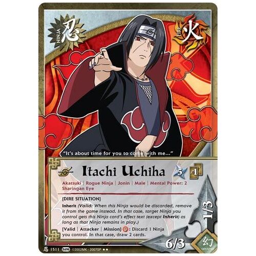 Ni 1511 Itachi Uchiha (Dire Situation) Série 26 Us Avenger's Wrath