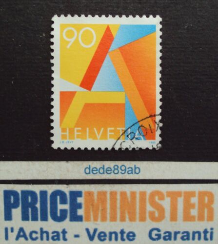 Suisse.. 90c Helvetia. Art Abstrait : Lettre "A"   Oblitéré.