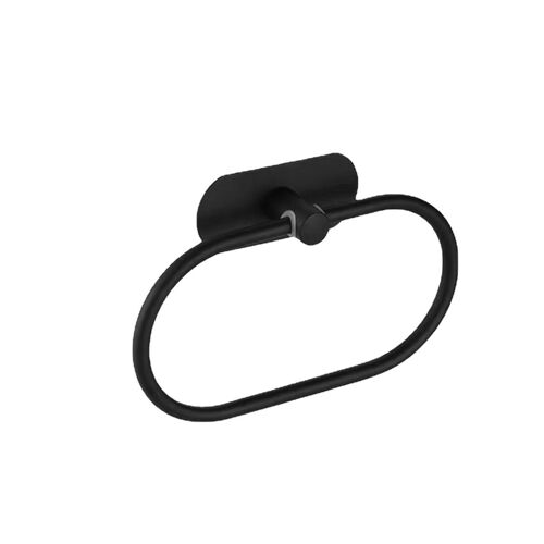 Porte-serviettes anneau porte-serviettes de salle de bain, acier inoxydable Le noir
