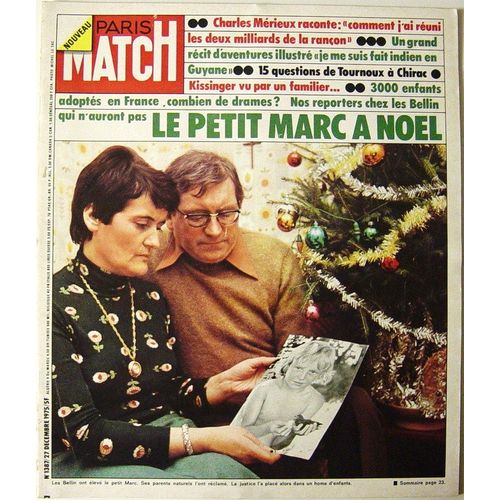 Paris Match N° 1387 : Sadate / Charles / Vadim / Merieux / Kissinger / Bellin