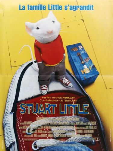 Stuart Little - Véritable Affiche De Cinéma Pliée - Format 40x60 Cm - De Rob Minkoff Avec Les Voix De Michael J. Fox, Geena Davis, Hugh Laurie, Jonathan Lipnicki - Animation - 1999