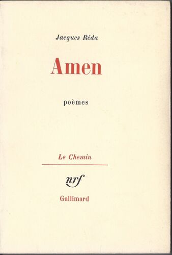 Amen. Poèmes