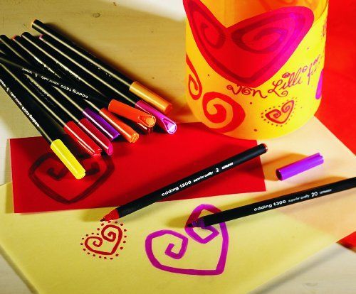 Edding E-1300 Lot De 5 Feutres De Coloriage À Pointe Ogive 3 Mm Magenta