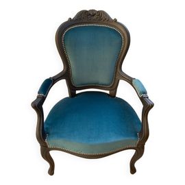Fauteuil Cabriolet Bleu Canard Bleu
