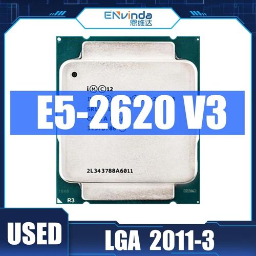 Processeur Intel Xeon E5 2620 V3,LGA 2011-3 CPU SR207 2.4 mesurz 6 Core 85W E5 2620V3 prise en charge de la carte mère X99