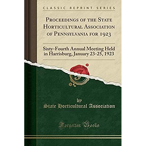 Association, S: Proceedings Of The State Horticultural Assoc