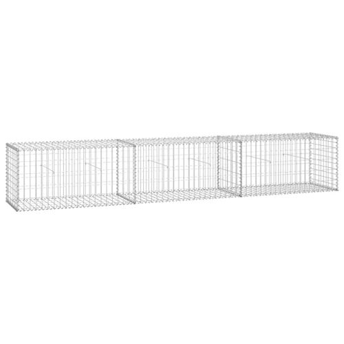 Vidaxl Mur En Gabion Avec Couvercles Acier Galvanisé 300 X 50 X 50 Cm