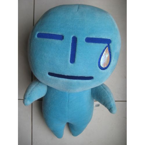 Grande Peluche Extraterrestre Bonhomme Extra-Terrestre Bleu Larme Ncs 51 Cm