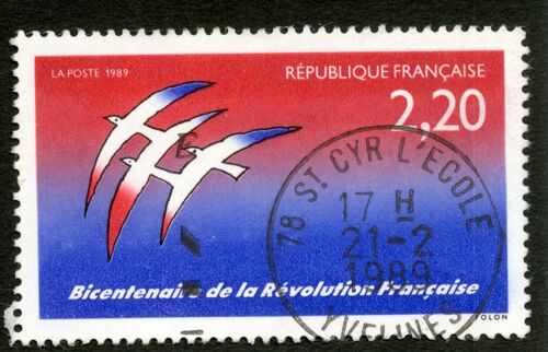 Timbre Oblitéré Bicentenaire De La Révolution Française, La Poste 1989, République Française, Folon, 2,20