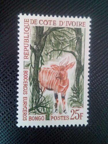 Timbre Cote D'ivoire Y T 218 Bongo (Tragelaphus Eurycerus) 1963 ( 050307 )*