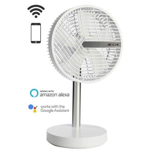 BIMAR AIR SONIC VD220 - Ventilateur Wi-Fi avec APP, Rechargeable avec Batterie au Lithium, Controle Vocal Amazon Alexa et Google Home, Contrôlable à distance par Smartphone, Silencieux et Puissant