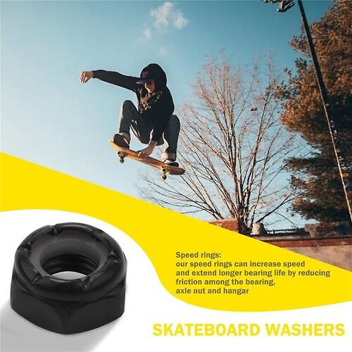 56 Pieces Skateboard Truck Hardware Kit Includes Spacers, Axle Nuts And Speed Rings For Skateboard