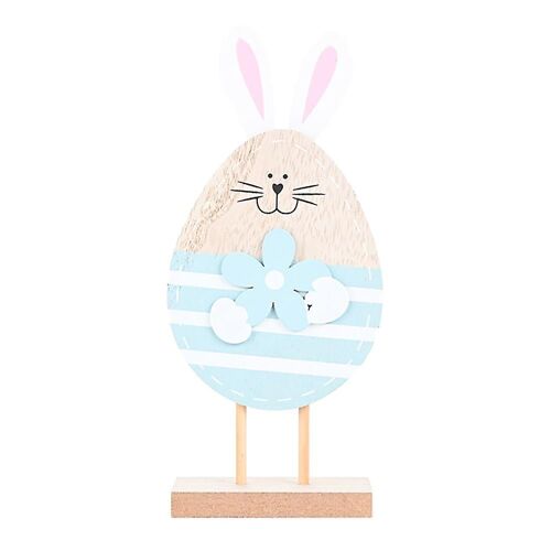 Easter Wooden Egg Shaped Rabbit Bunny Diy Ornament Art Crafts For Tabletops Office Home Party Deskt