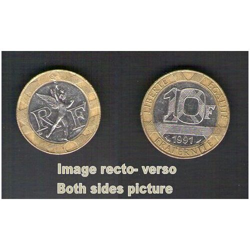 Pièce De Monnaie Coin 10 Francs Génie De La Bastille 1991 France