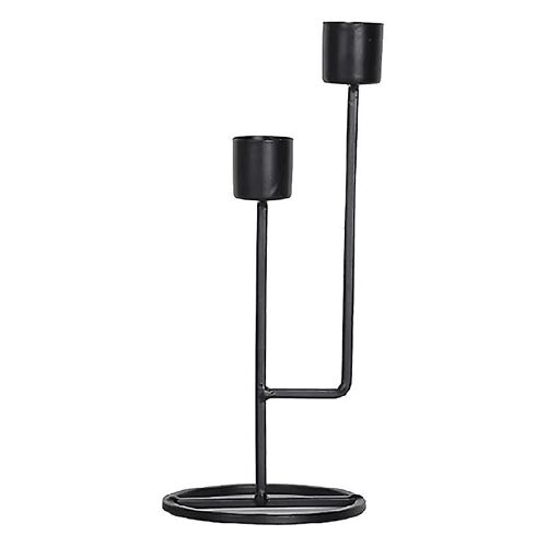 Bougeoir noir, 2 Paquet Bougeoirs Cônes, pour Bougies Pilier & Longue/Table à manger, maison De