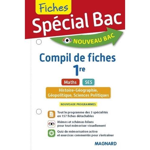 Maths, Ses, Histoire-Géographie, Géopolitique, Sciences Politiques 1re - Compil De Fiches
