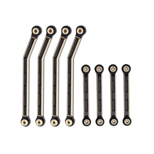 8pcs Brass High Clearance Chassis Link Set Link Rod Linkage For Axial Ax24 1/24 Rc Crawler Car Upgr