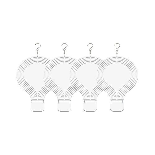4pcs 8 Inch Sublimation Wind Spinner Blank Sublimation Blanks Hot Air Balloon Shape Ornament For Ya