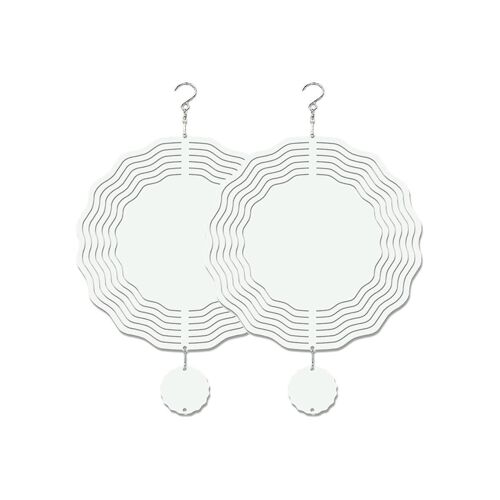 2 Pack 10 Inch Sublimation Wind Spinner Blanks 3d Wind Spinners For Yard And Ornaments Hanging Deco